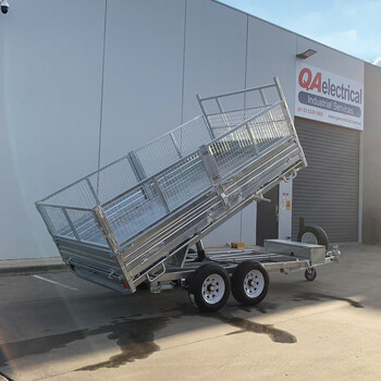 Hydraulic Flatbed Tipper Trailer with Ramps - 12x7 36m x 21m 3500kg